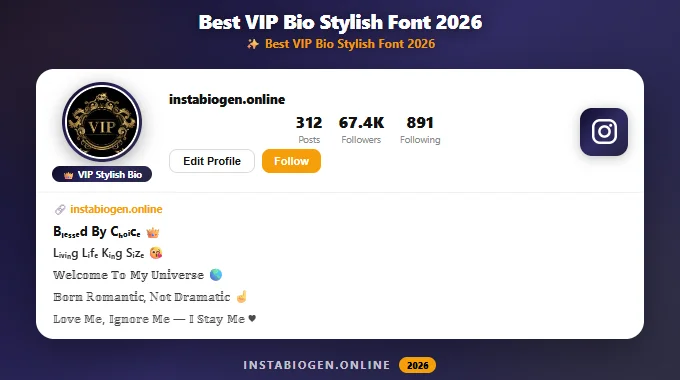 Best VIP Instagram Bio – Stylish & Royal Bios (2026)